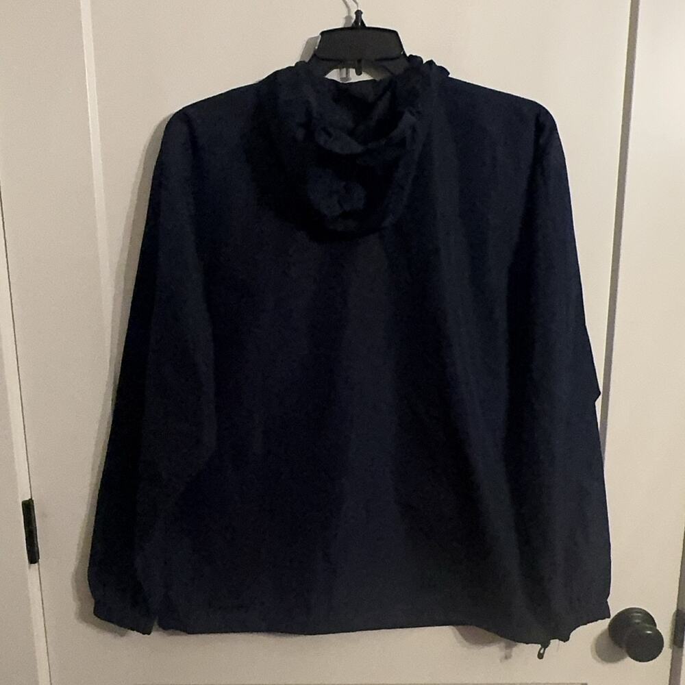 Champion CO200 Is Packable Anorak Windbreaker Jacket Blue Size L Hooded Travel